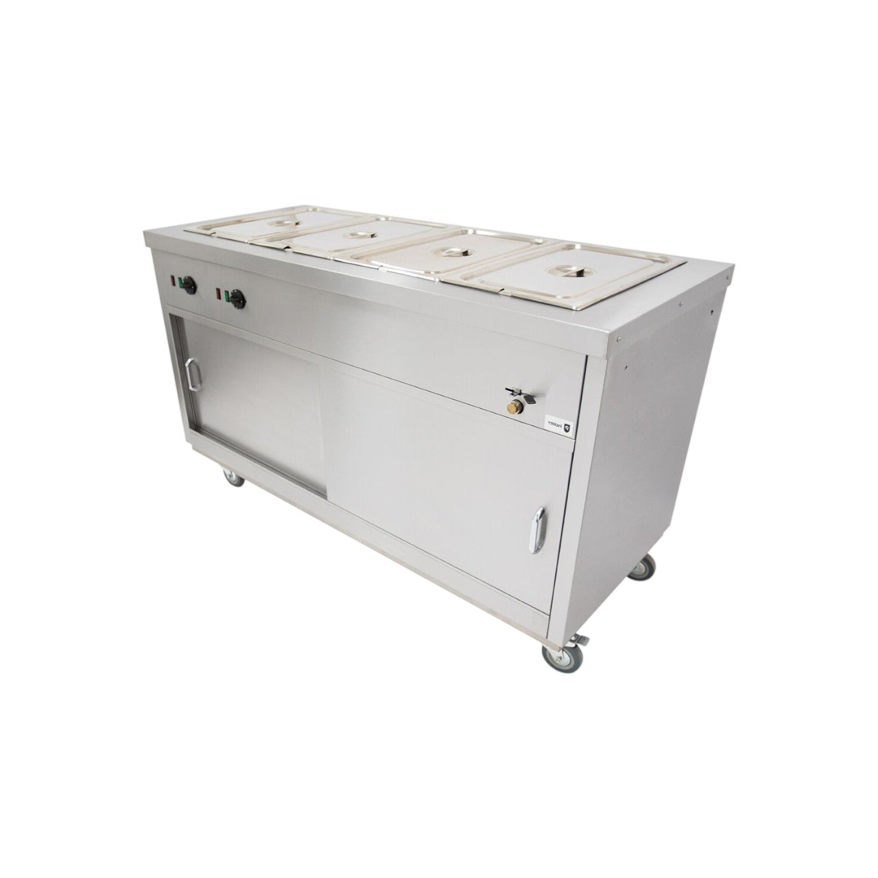 1500mm Hot Cupboard with Bain Marie Top – Stainless Steel, Wet/Dry Heat, Sliding Doors, Adjustable Shelves, 5.3kW