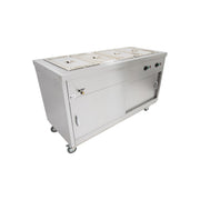 1500mm Hot Cupboard with Bain Marie Top – Stainless Steel, Wet/Dry Heat, Sliding Doors, Adjustable Shelves, 5.3kW