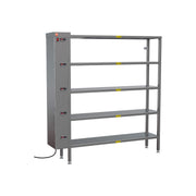 HEATED SHELVING UNIT HSU15500 – 5 Independently Controlled Stainless Steel Shelves, Adjustable 30-85°C, Wall-Mount, High Capacity, 1500mm Width, Commercial Catering Equipment