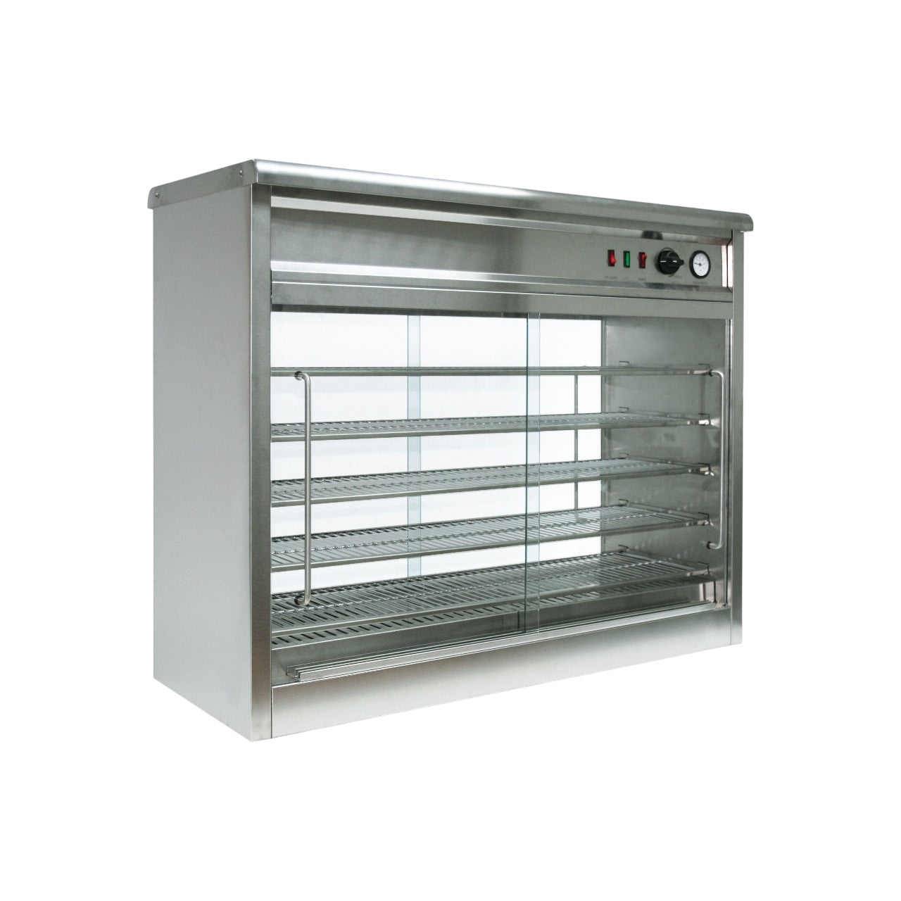 PC140G – Pie Master Pie Cabinet with Glass Back, 140-Pie Capacity, Stainless Steel, Thermostatic Control
