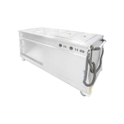 MSB18 Mobile Bain Marie Servery – Stainless Steel Heated Cabinet with Adjustable Shelves, Digital Temperature Control, Sliding Doors, Castors & Bain Marie Top – Wet or Dry Heat, 1955 x 675 x 900 mm, Silver