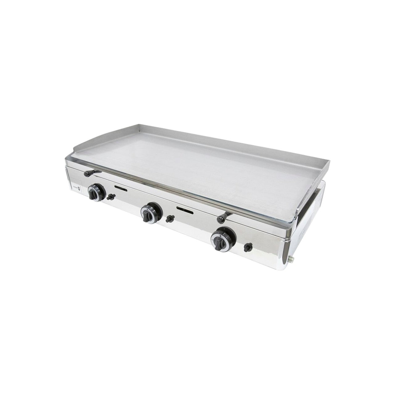 PGF800G LPG Gas Griddle – 3-Burner Stainless Steel Commercial Catering Griddle with Tri-Zone Cooking, Piezo Ignition & Removable Fat Tray, Natural Gas Conversion Kit Included