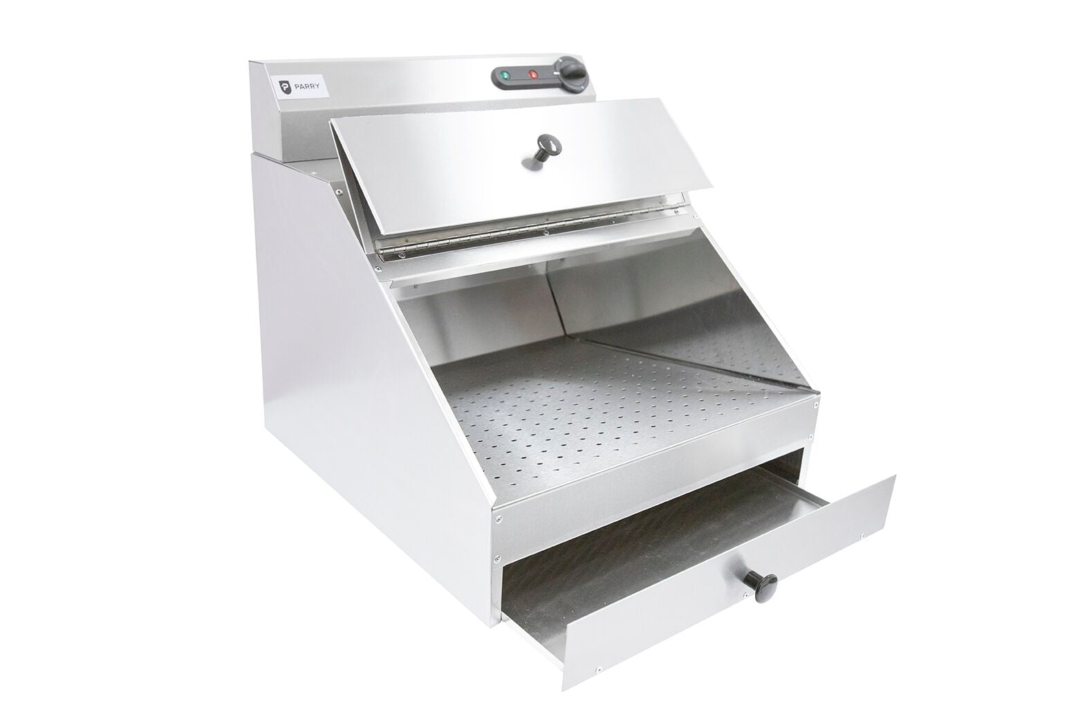 1925 Chip Scuttle – Countertop Stainless Steel Fry Warmer with Removable Drain & Drip Tray, 350W, British-Made