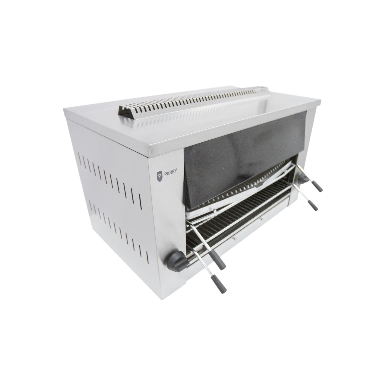 7072P LPG Salamander Wall Grill – Stainless Steel Commercial Dual-Zone Grill with Flame Failure Safety, Adjustable Heat, and Removable Fat Tray