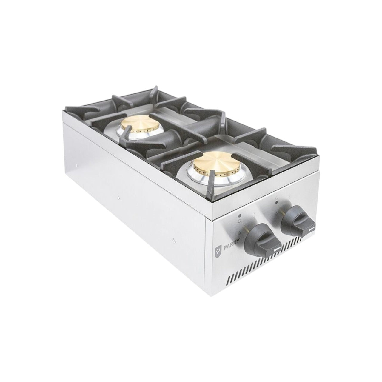 AG2HP LPG Gas Boiling Hob – Two Burner Stainless Steel Countertop Cooker