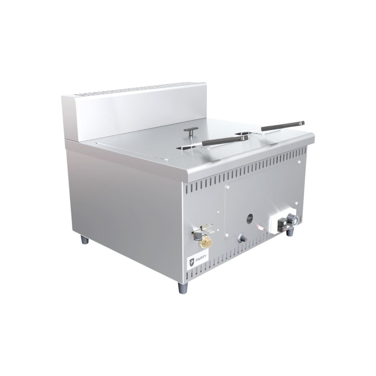 LPG Table Top Fryer – Countertop Commercial Stainless Steel Deep Fryer with Twin Baskets and Piezo Ignition