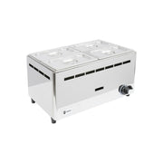 LPG Wet Bain Marie Catering Counter – 4 x 1/4 GN Pan Capacity, Stainless Steel