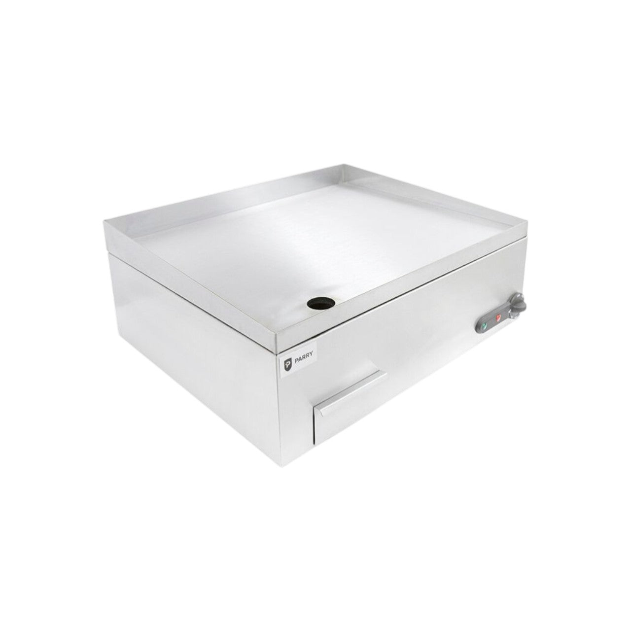 1854 Electric Griddle – 600 x 500mm Polished Stainless Steel Plates, Thermostatic Control, 3kW Commercial Countertop Cooker, 13A Plug