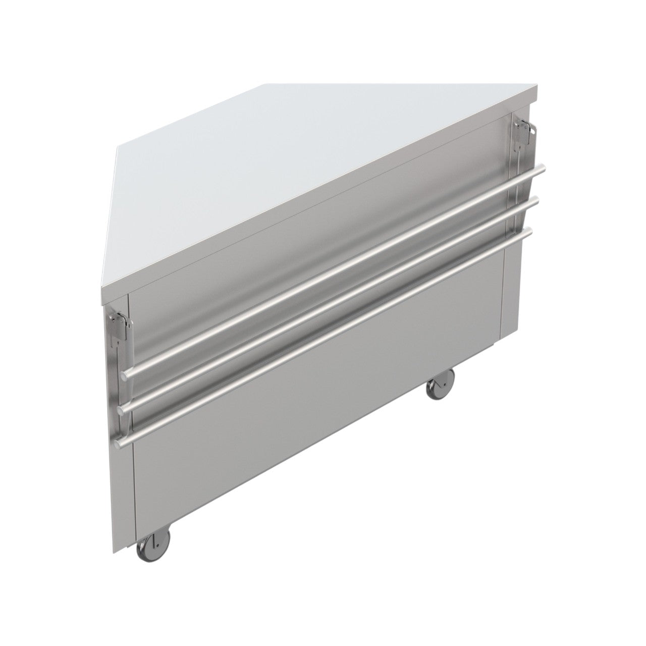 FS-C Flexi-Serve Corner Section – Stainless Steel Commercial Food Display with Locking Castors, 1500 x 495 x 900 mm