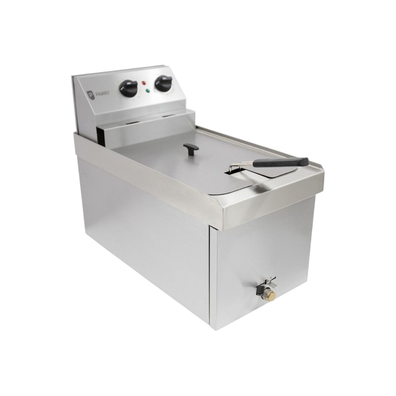 NPSF6 Single Table Top Electric Fryer – 9L Commercial Deep Fryer, Stainless Steel, Thermostatic Control, Safety Thermostat, Countertop Design, 6kW Hardwired