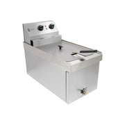NPSF6 Single Table Top Electric Fryer – 9L Commercial Deep Fryer, Stainless Steel, Thermostatic Control, Safety Thermostat, Countertop Design, 6kW Hardwired