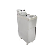 Single Pedestal Electric Fryer – 9L, Thermostatic Control, 6kW, Hardwired, Freestanding, Stainless Steel