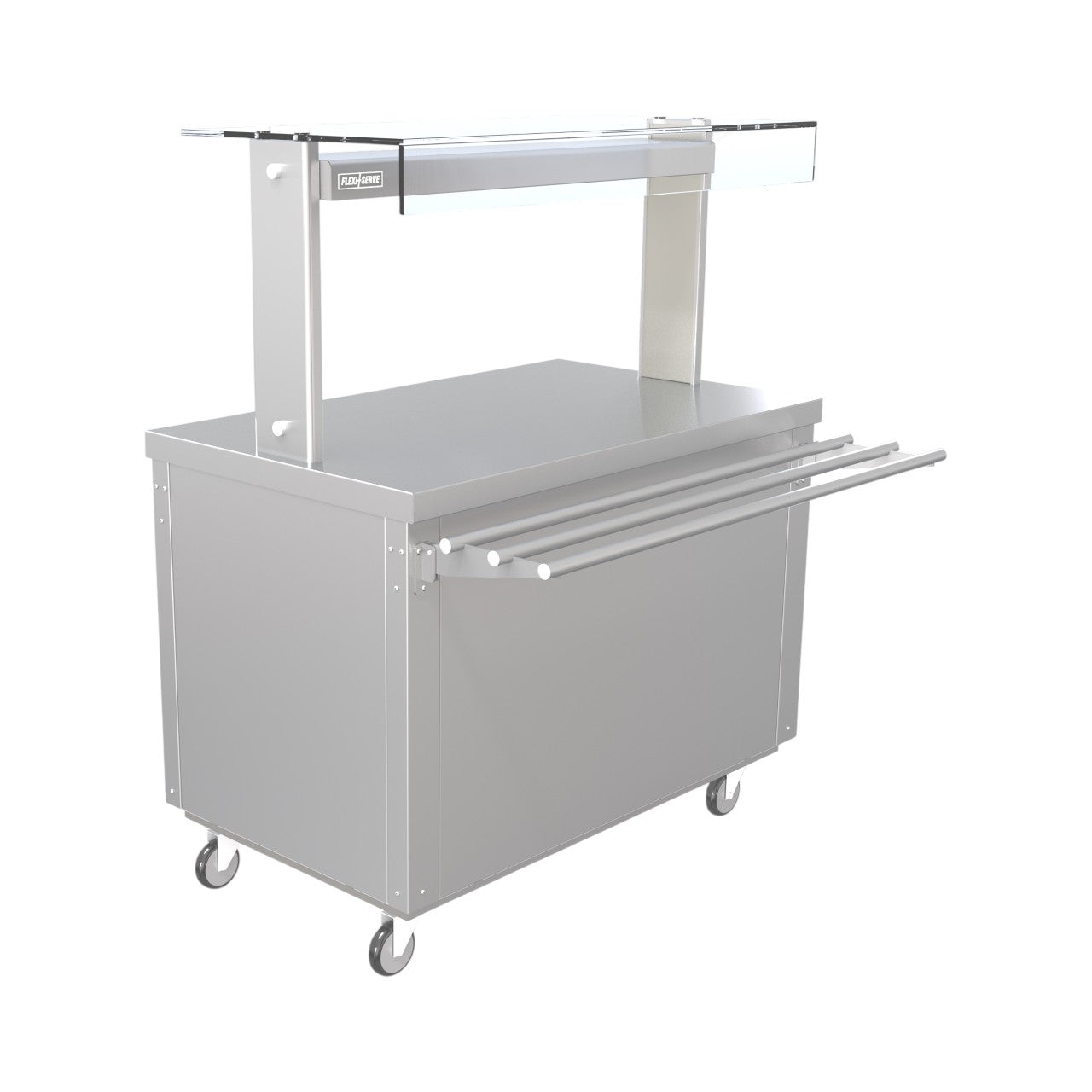FS-H3 Flexi-Serve Hot Cupboard with Plain Top, LED Illuminated Gantry & Stainless Steel Construction – Mobile Heated Food Service Unit