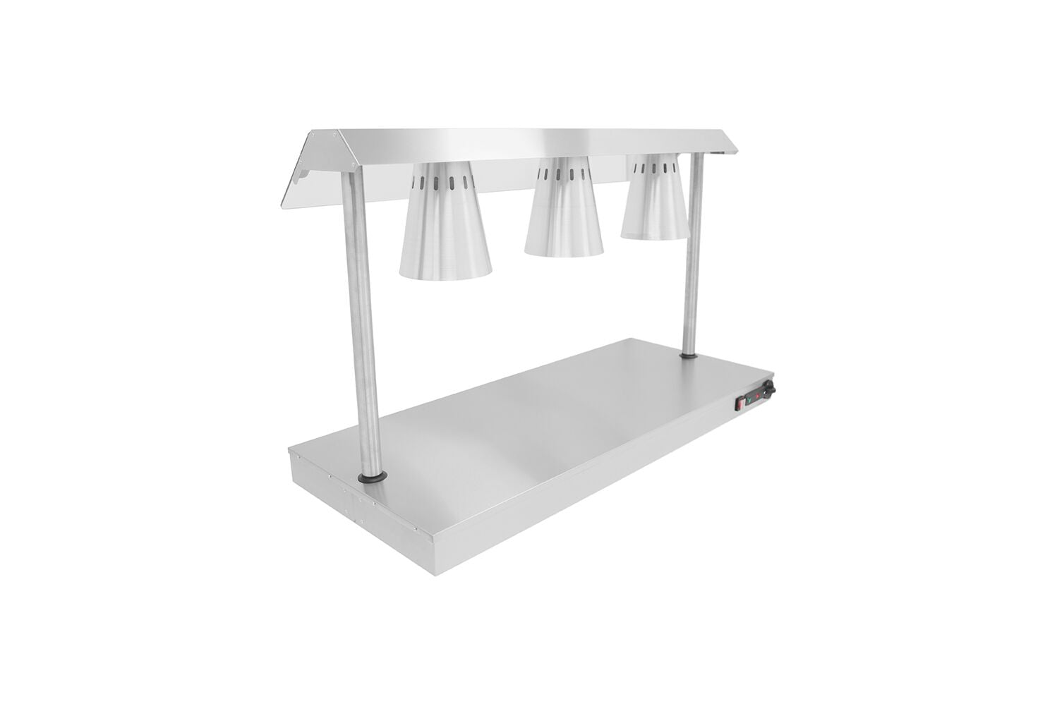 C3LU Stainless Steel Carvery Servery with 3 Heat Lamps and Heated Base – Commercial Food Warming Station, 1.3kW, 1165×505×737mm