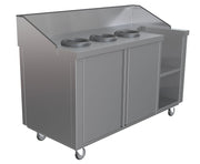 FS-CT – Flexi-Serve Stainless Steel Clearing Trolley with Removable Bins, Tray Stand, and Full-Length Splashback