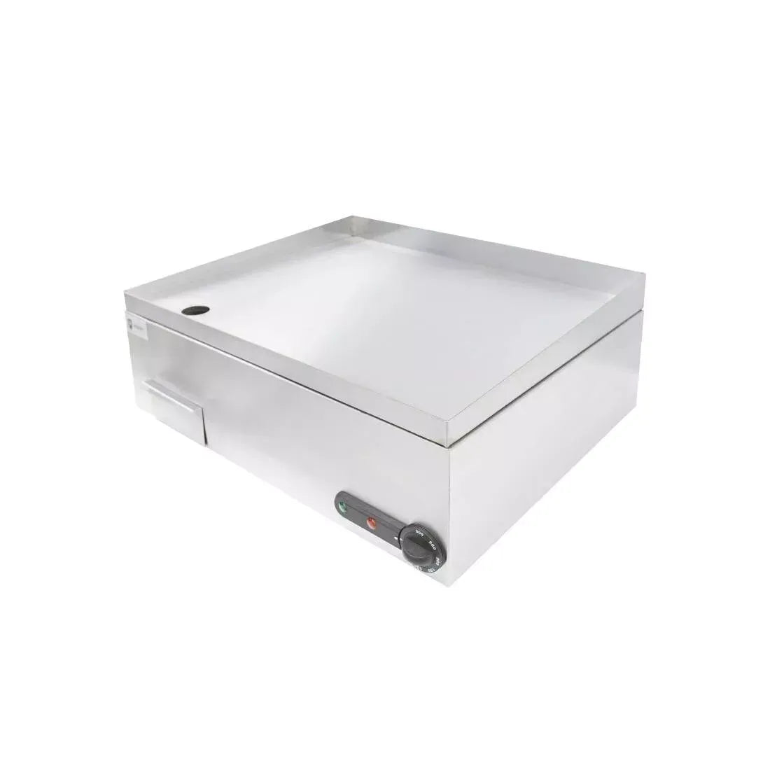 Commercial Electric Griddle – 600x500mm Polished Steel Plates, Thermostatic Control, 3kW Countertop Cooker