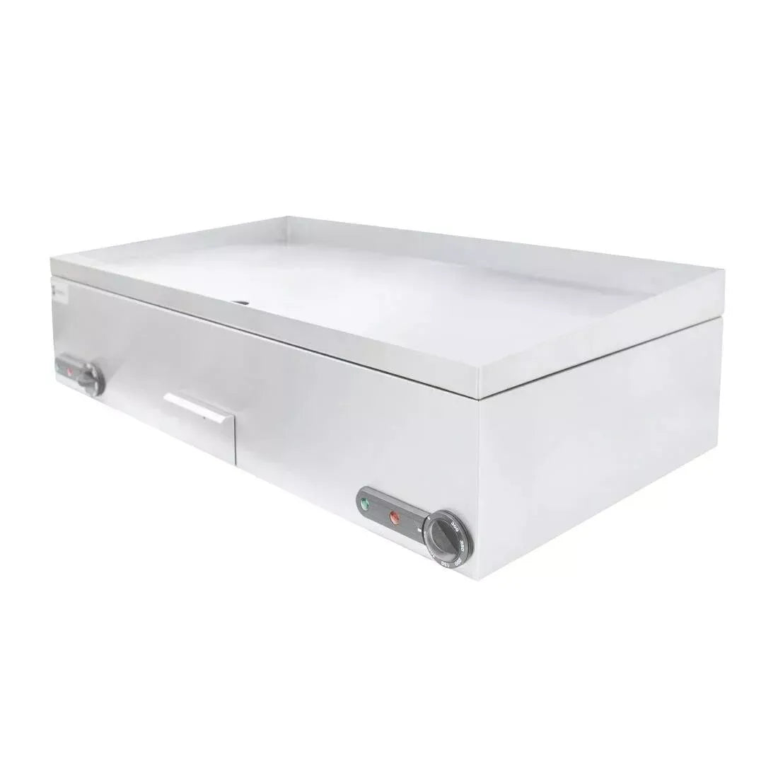 Double Zone Commercial Electric Griddle – Dual Thermostatic Control, Removable Fat Drawer, 50–300°C