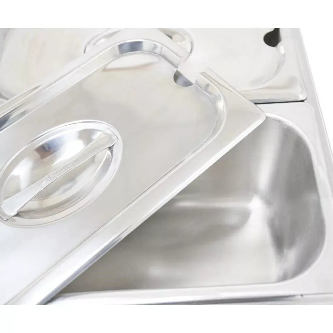 Countertop Electric Wet Bain Marie – 1 x 1/1 GN Pan, Stainless Steel, Thermostat Control & Drain Tap