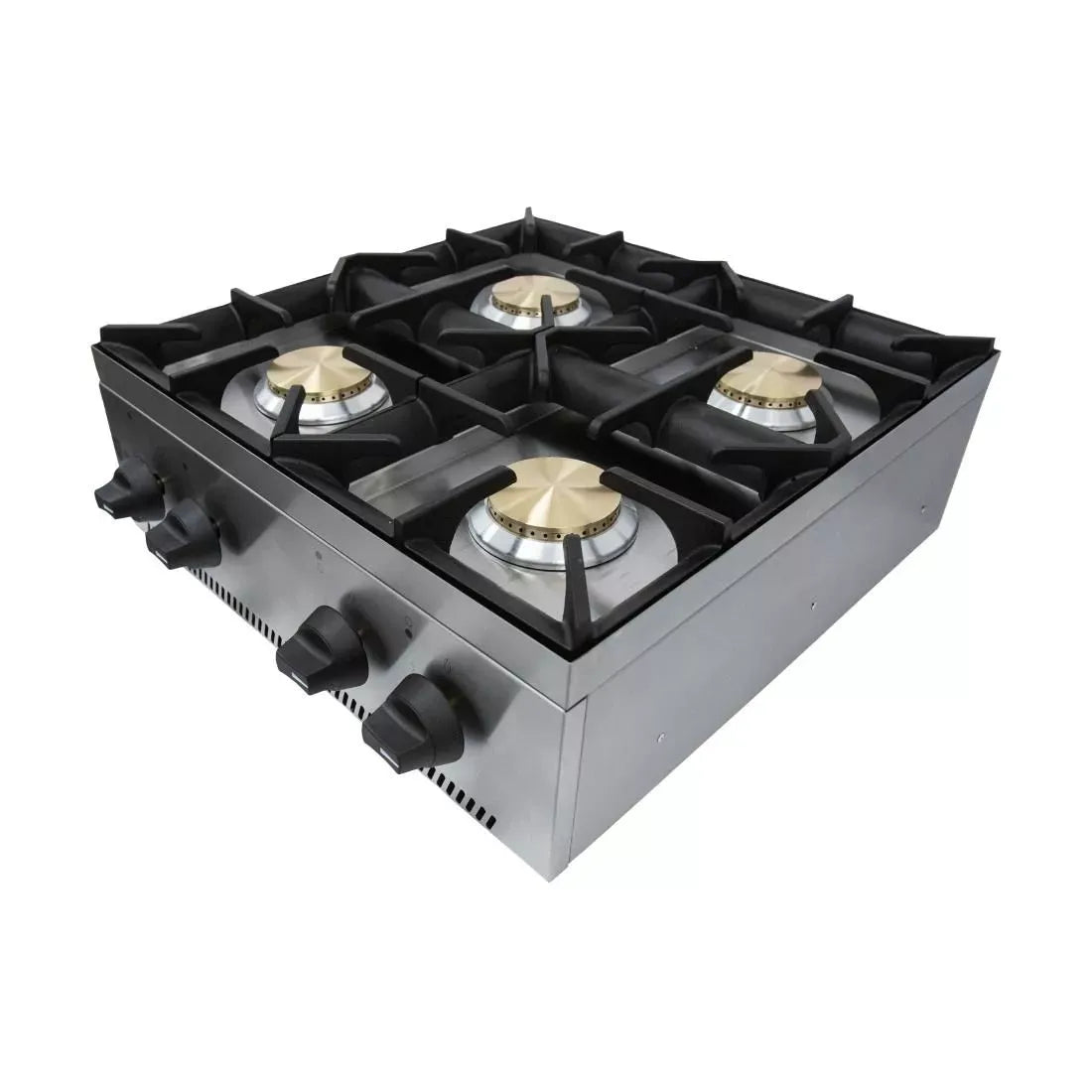 4-Burner LPG & Natural Gas Boiling Hob – Stainless Steel Countertop Cooker, Flame Failure Safety