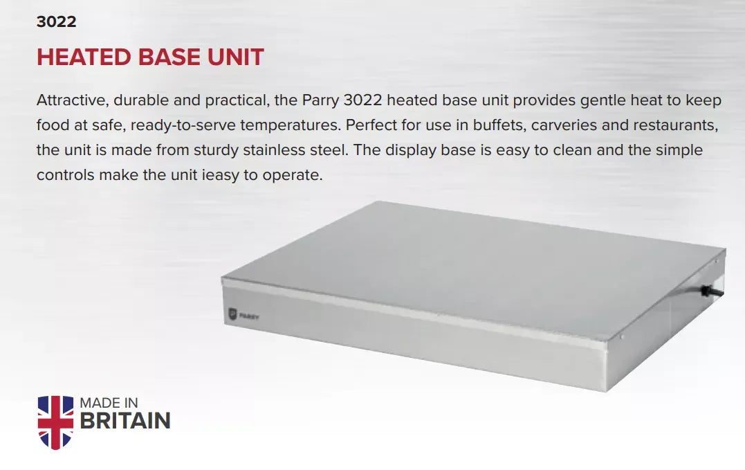 Countertop Heated Base Servery – Stainless Steel Food Warmer, 800W