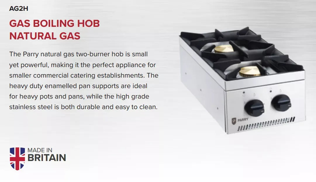 LPG Gas Boiling Hob – Two Burner Stainless Steel Countertop Cooker