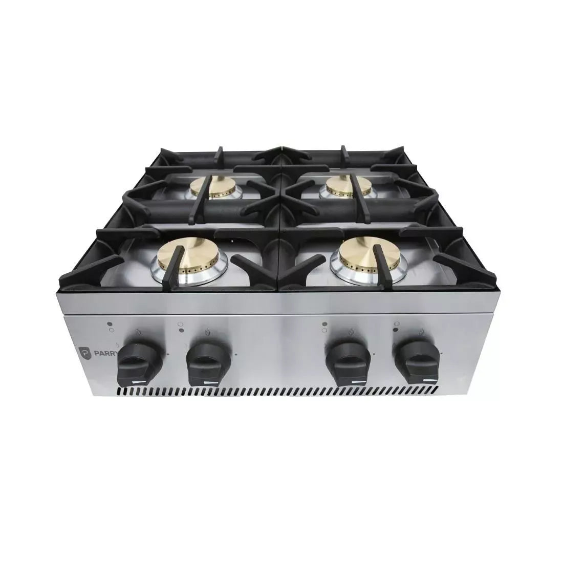 4-Burner LPG & Natural Gas Boiling Hob – Stainless Steel Countertop Cooker, Flame Failure Safety