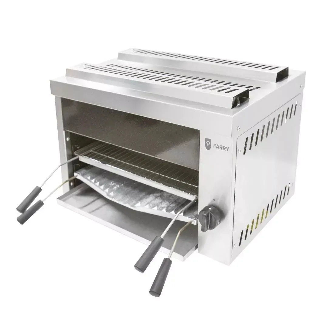 Natural Gas Salamander Wall Grill – Stainless Steel, Dual Zone Cooking, Wall or Stand Mounted