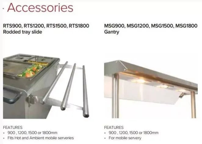 Mobile Bain Marie Servery – 1800mm Stainless Steel, Wet or Dry Heat, Digital Temperature Control, Sliding Doors, Castors