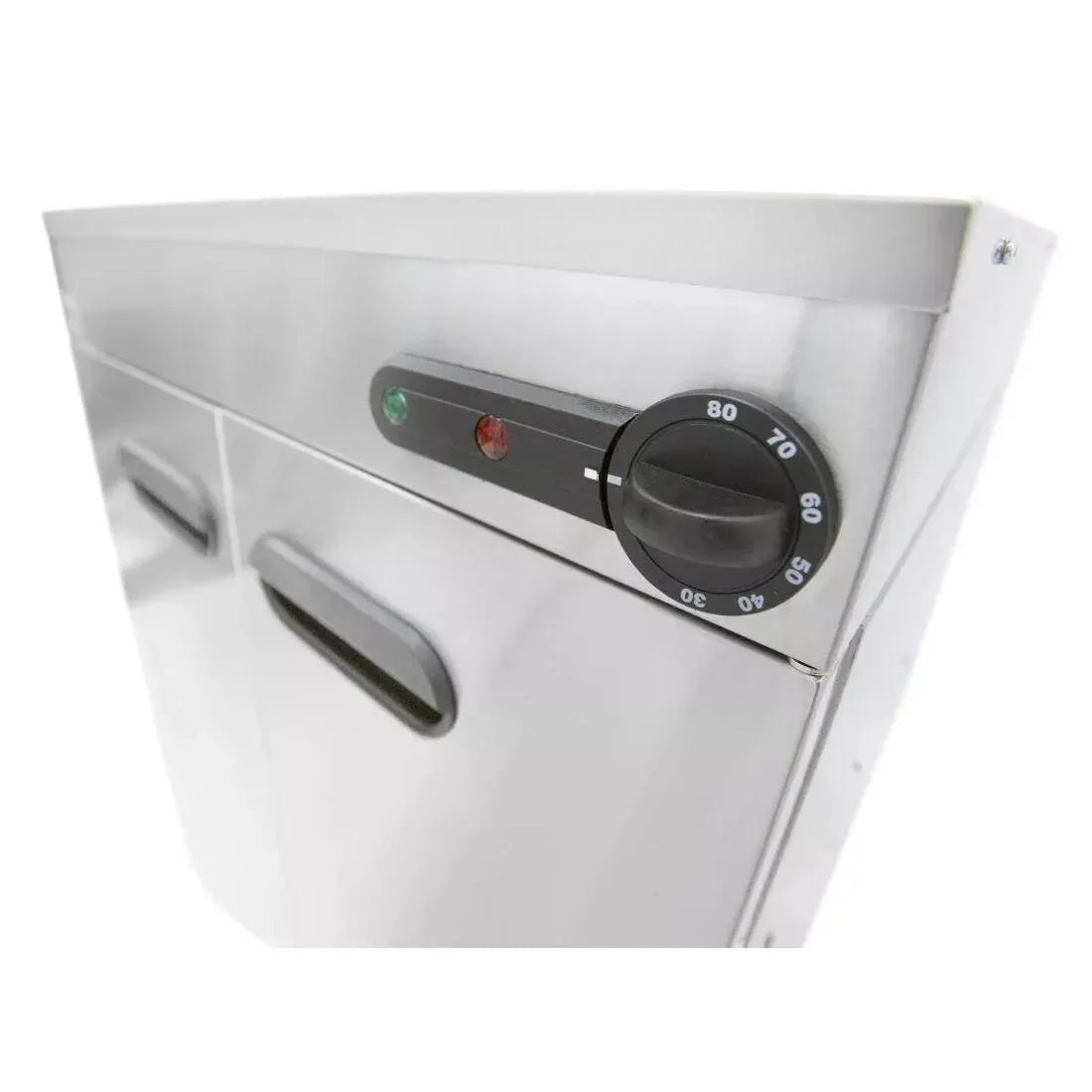 Small Double Door Electric Plate Warmer – 180 Plate Capacity, Stainless Steel, Thermostatic Control, 2kW