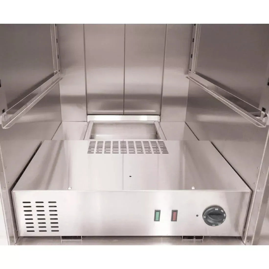 Double Banqueting Trolley – High-Capacity Mobile Heated Cabinet, Stainless Steel, 2 x 13A Plug