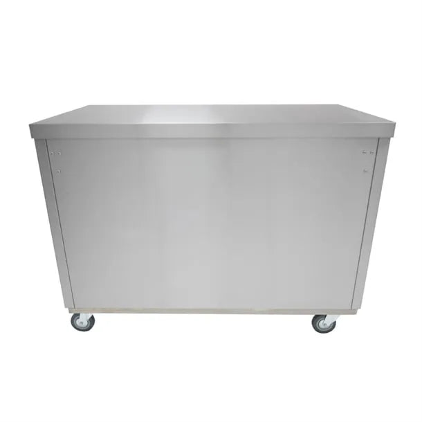 1200mm Heated Storage Hot Cupboard – Stainless Steel, Adjustable Shelves, Thermostatic Control, Lockable Castors, 1.5kW