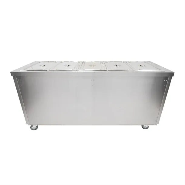 1800mm Hot Cupboard with Bain Marie Top – Stainless Steel, Wet or Dry Heat, Sliding Doors, Adjustable Shelf, 5.8kW