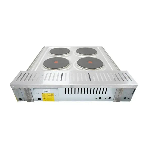 Commercial Double Electric Hob Unit – 4 Ring Countertop Cooker, Sealed Hot Plates, 6-Position Heat Control, 7kW