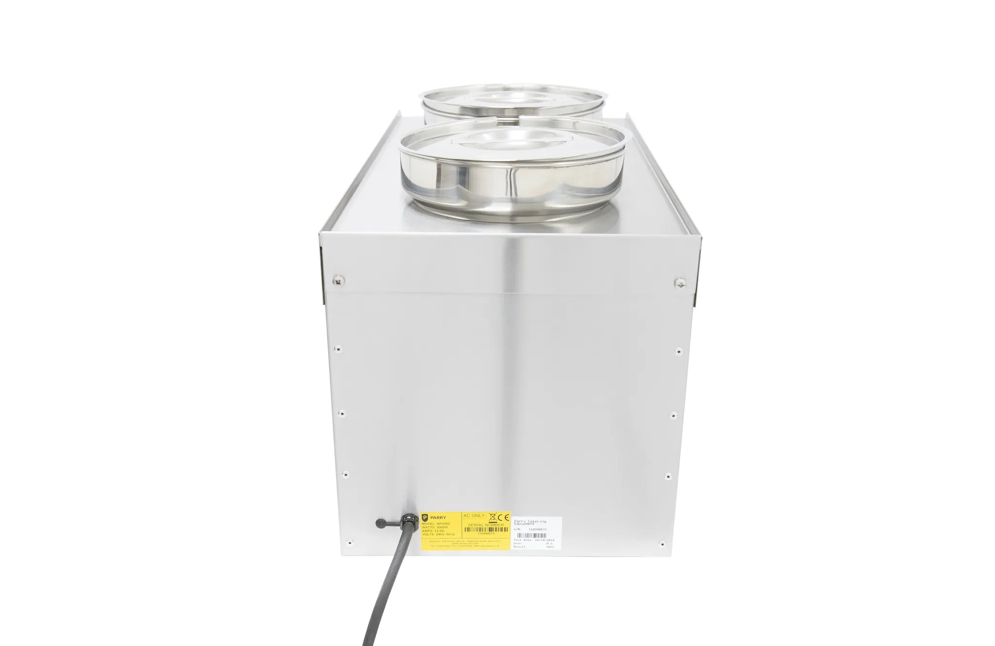 Electric Wet Bain Marie – 2 x 4L Pots, Thermostat Controlled, Stainless Steel, Countertop, Drain Tap