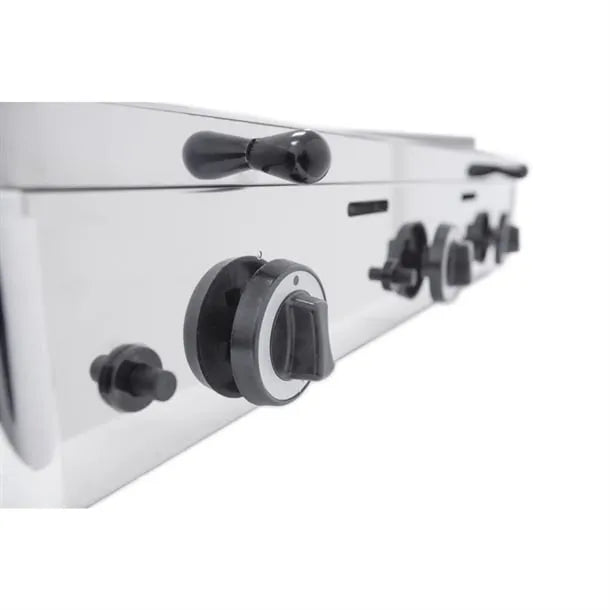 LPG Gas Griddle – 3-Burner Tri-Zone Cooking, Stainless Steel, Piezo Ignition, Removable Fat Tray, Natural Gas Kit Included