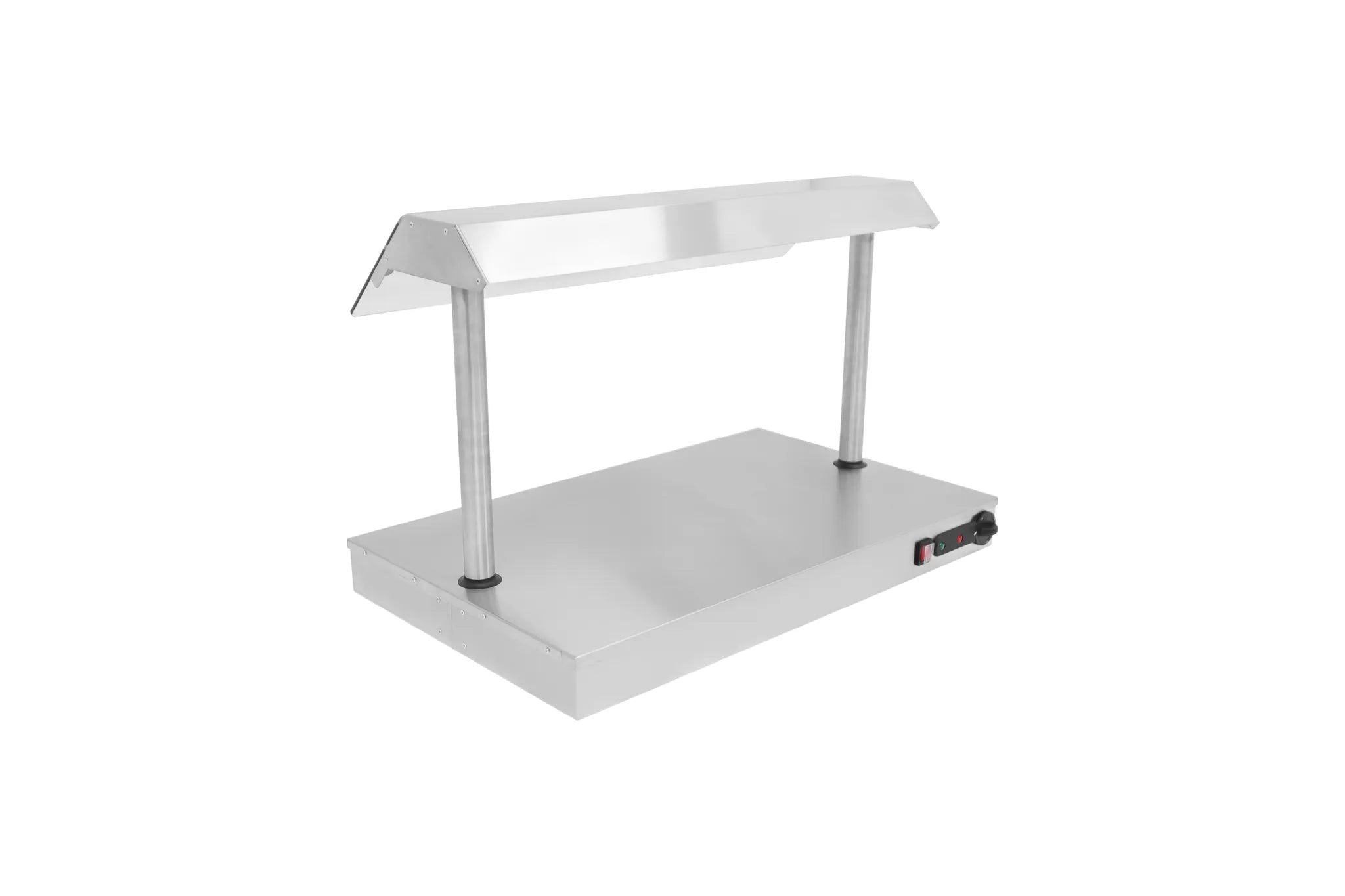 Electric Quartz Lamp Hot Food Display Unit – Stainless Steel, Glass Sneeze Guard, 1kW, 825x505x547mm