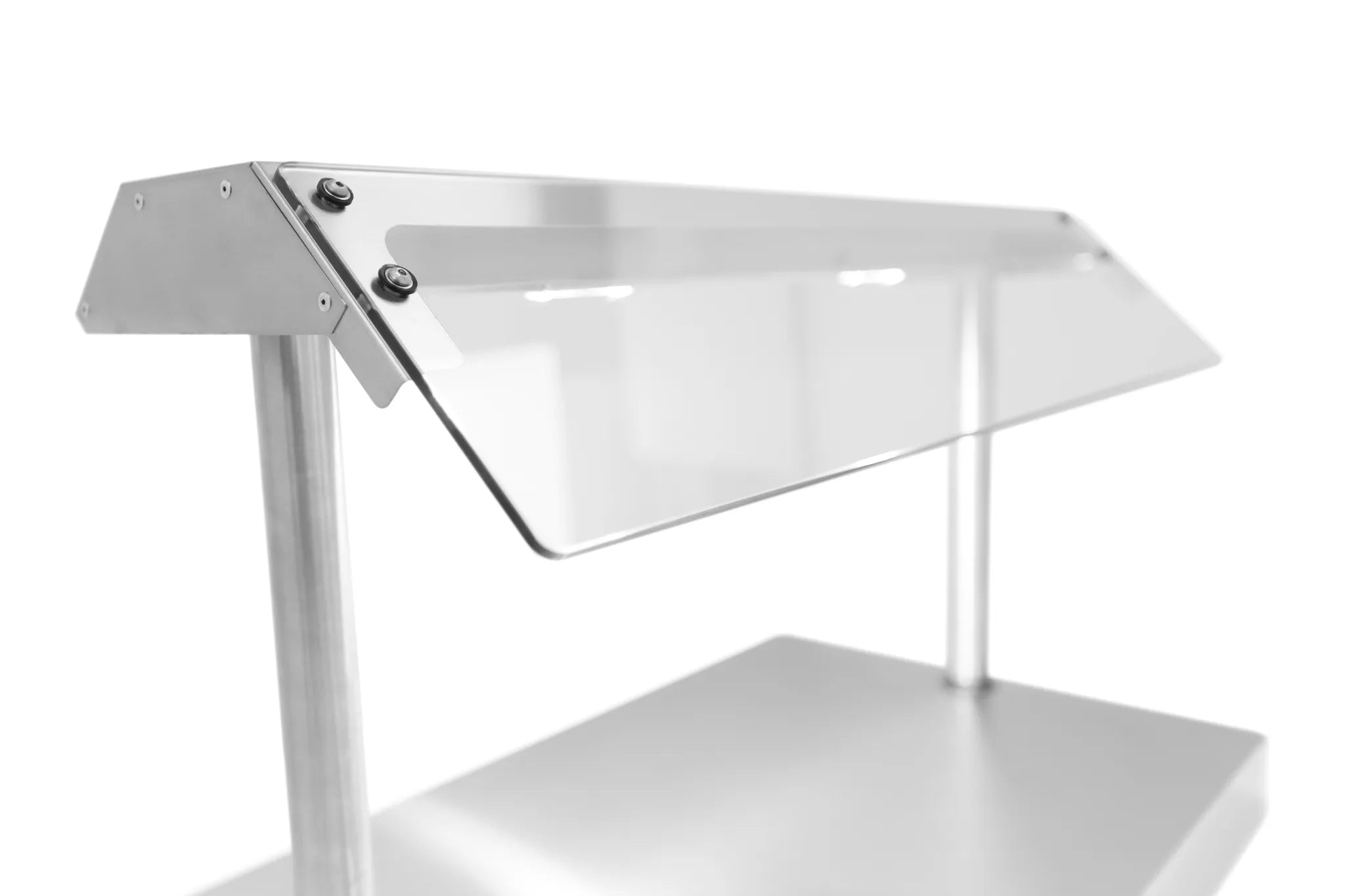 Electric Quartz Lamp Hot Food Display Unit – Stainless Steel, Glass Sneeze Guard, 1kW, 825x505x547mm