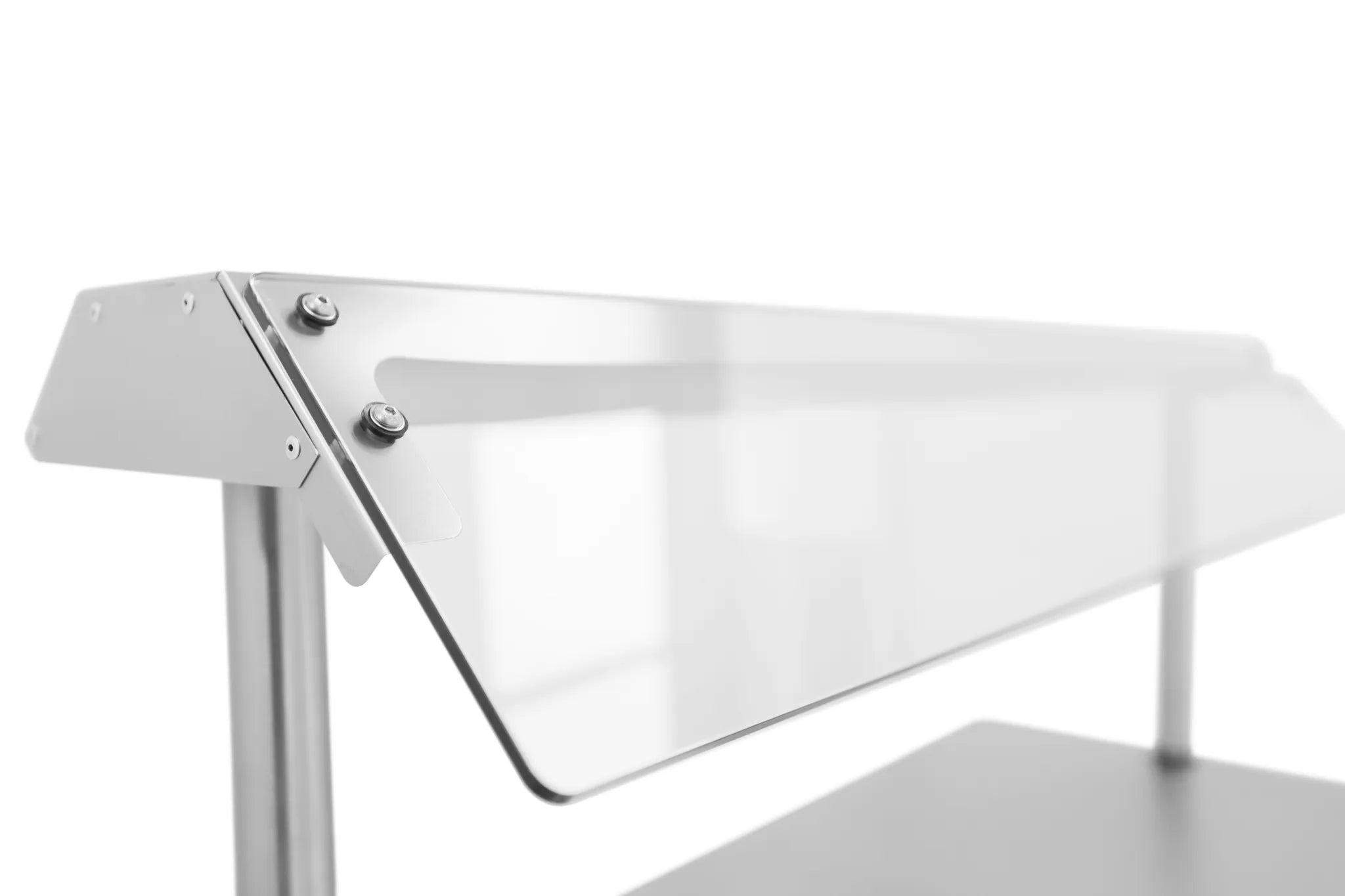 Electric Quartz Lamp Hot Food Display Unit – 1.3kW Stainless Steel Warmer with Glass Sneeze Guard