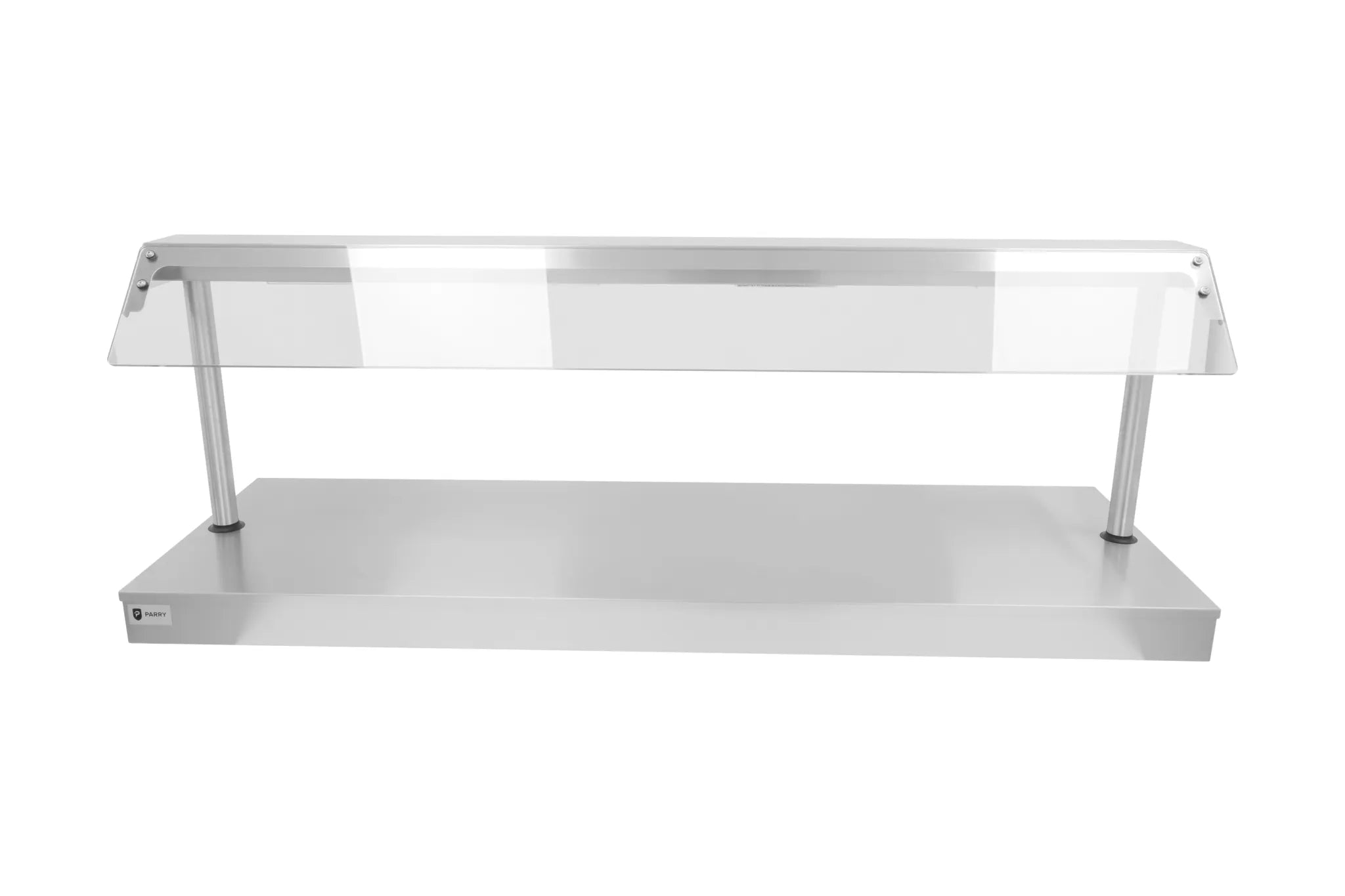 Electric Quartz Lamp Hot Food Display Unit – 4 Heat Lamps, 2kW, Stainless Steel, Glass Sneeze Guard, 13A Plug