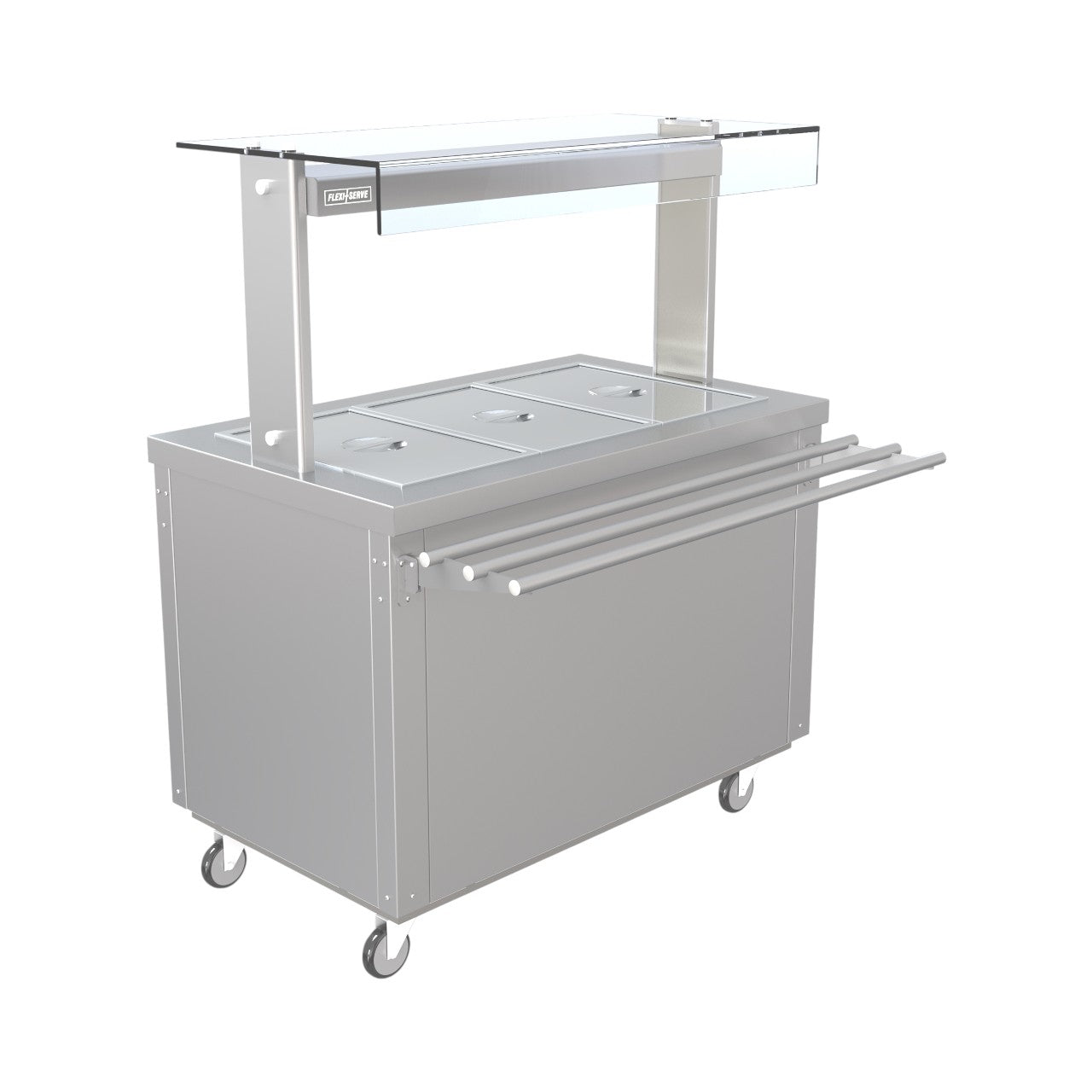 FS-HBW4 Flexi-Serve Hot Cupboard with Wet Well Bain Marie Top, Quartz Heated Gantry, Stainless Steel, 700mm Wide