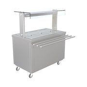 FS-HBW4 Flexi-Serve Hot Cupboard with Wet Well Bain Marie Top, Quartz Heated Gantry, Stainless Steel, 700mm Wide